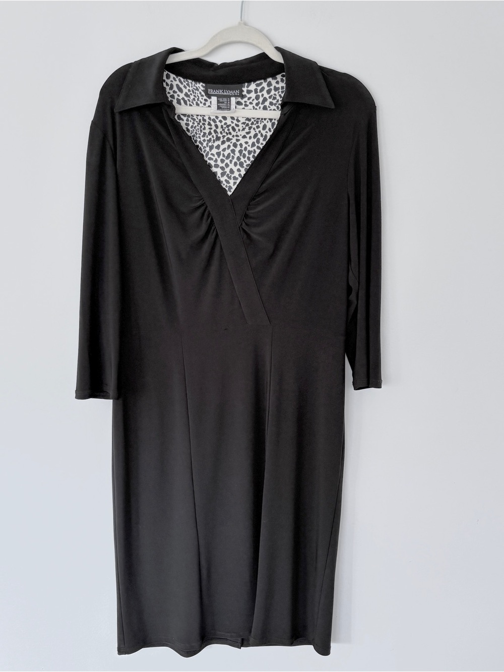 Frank Lyman Design Black Stretch Midi Dress